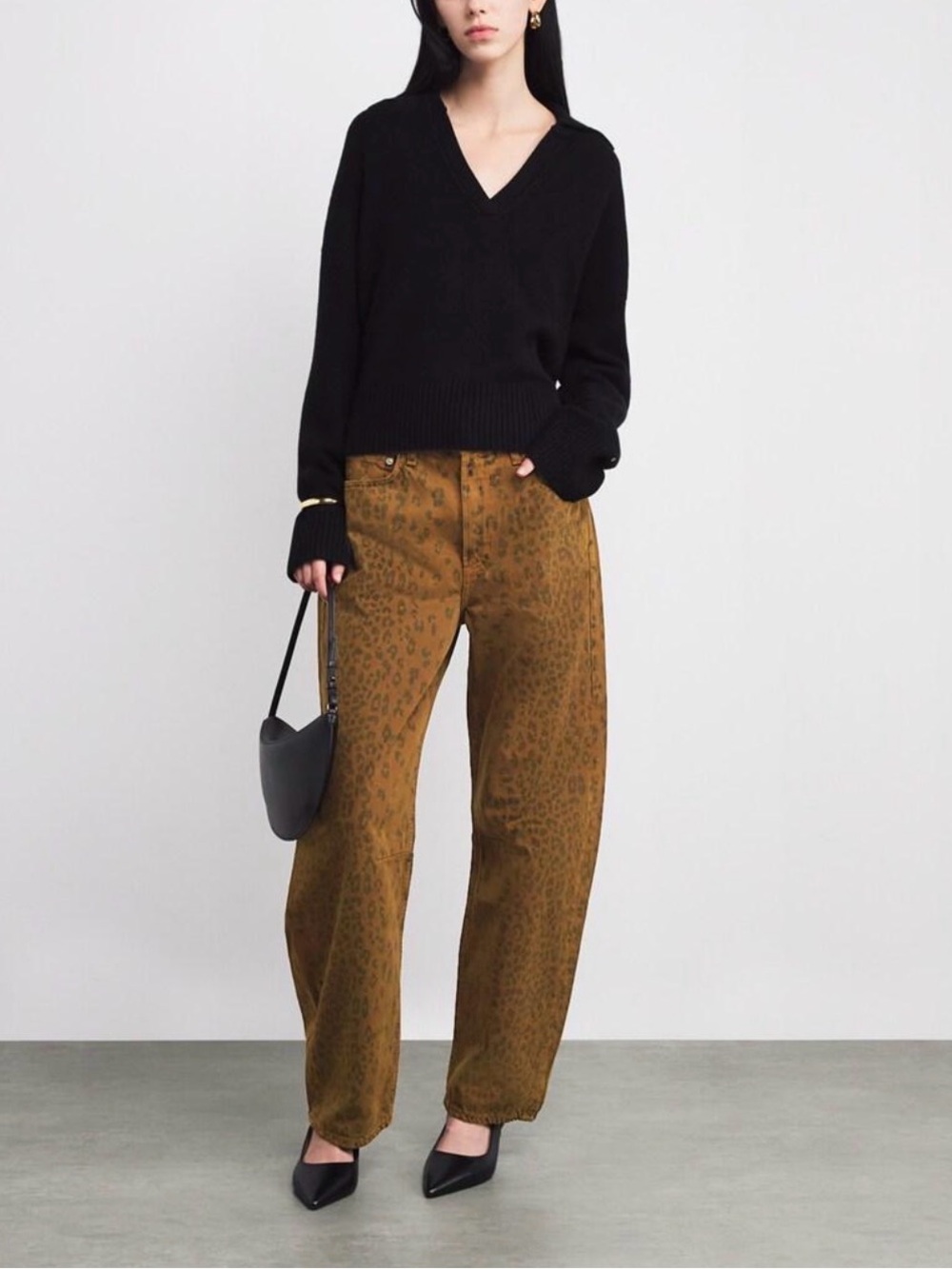Citizens of Humanity Miro Leopard Print Barrel Jeans 28